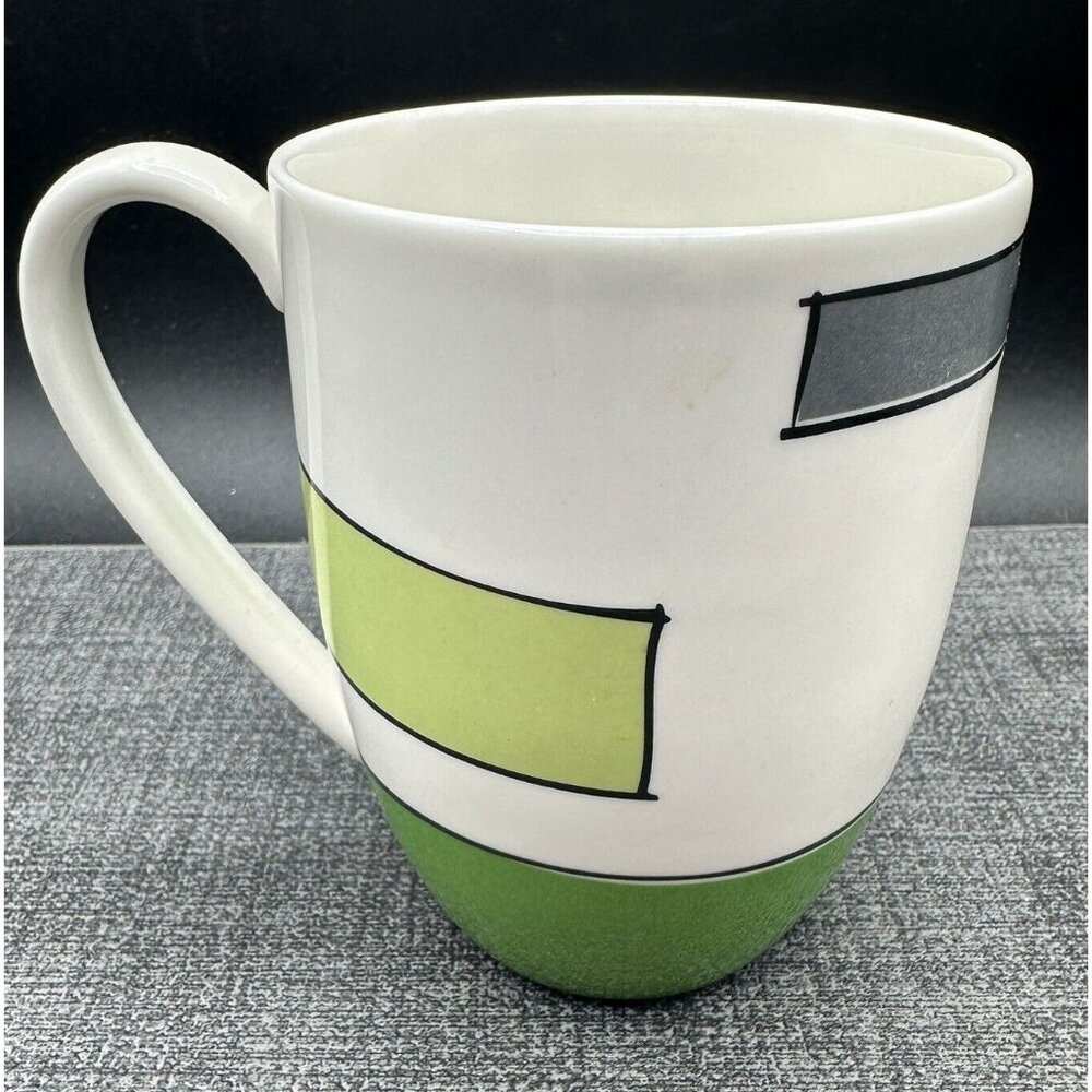 Kate Spade Lenox Block Party Green Porcelain Coffee Mug 14 Oz